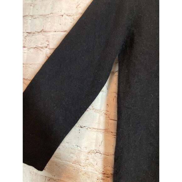 Studio Liz Claiborne Angora Sweater Womens Medium Black Boxy Popover Capsule - Picture 2 of 12